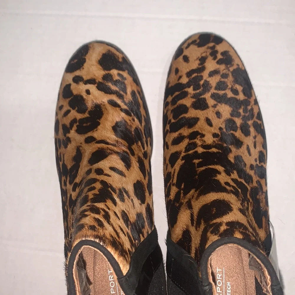 Rockport | Animal Fur Cheetah Print Booties Size 8 NEW - Picture 16 of 16